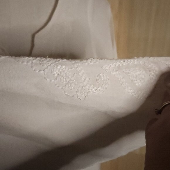 Tommy Bahama Womens White Linen Embroidered Tunic Top Small - Picture 5 of 7